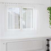 vidaXL Gardiner med gardiner 2 pcs Vit Polyester