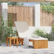 vidaXL Solstol Reclining Olivenatur 200 x 55 x 94 cm Massivt akaciaträ