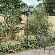 vidaXL Trädgårdslampa Stöd Mörkgrön Aluminium, Glas