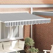 vidaXL Markisvalance Antracit och vit 2.3 x 0.2 m Kanvas