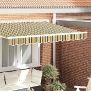 vidaXL Markisvalance Grön och gul 2.3 x 0.2 m Kanvas