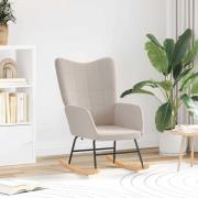 vidaXL Gungstol Ljusgrå Sherpa tyg