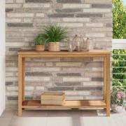 vidaXL Kaffeebord med lagring Brun 110 x 40 x 45 cm Massivt teakträ