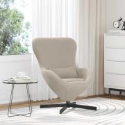vidaXL Äggfåtölj Ljusgrå 63 x 73 x 90 cm Krälsig Ull-liknande Tyg