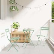 vidaXL Fällstol för trädgård 2 pcs Grön 42 x 46 x 82 cm Stål