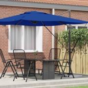 vidaXL Roma Parasol Blå 286 x 285 x 265 cm Polyester och aluminium