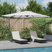 vidaXL Roma Parasol Beige 286 x 284 x 270 cm Aluminium och Polyester