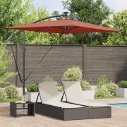 vidaXL Cantilever bananparasol Terracotta 294 x 200 x 254 cm