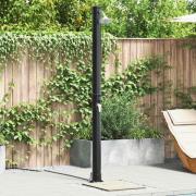 vidaXL Utomhus solardusch Svart 217 cm PVC, aluminium