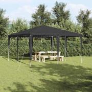 vidaXL Partytält Antracit, Vit 400 x 400 x 266 cm Polyester, Stål