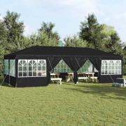 vidaXL Partytält Antracit, Vit 800 x 400 x 266 cm Polyester, Stål