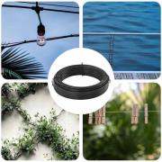 vidaXL Stängsel binds tråd Antracit 33 m PVC-belagd stål