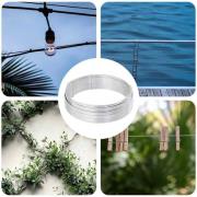 vidaXL Stängsel binds tråd Silver 33 m Varmförzinkad kabel