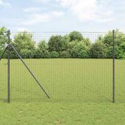 vidaXL Staketstolpar 2 pcs Grå 200 cm Pulverlackerad stål