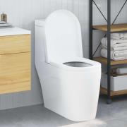 vidaXL Toalettstol Vit 48 x 36.5 x 4.5 cm Polypropylen