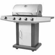 vidaXL Gasgrill Silver Rostfritt stål