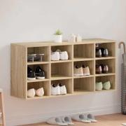 vidaXL Skoskåp med hylla Sonoma ek 103 x 30 x 51 cm Konstruerat trä