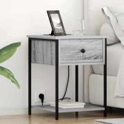 vidaXL Nattduksbord 2 pcs Grå Sonoma 42 x 41 x 56 cm Konstruerat trä