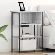 vidaXL Nattduksbord Grå Sonoma 55 x 31 x 76 cm Konstruerat trä