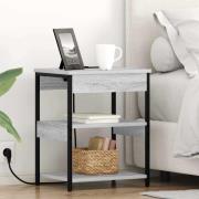 vidaXL Nattduksbord 2 pcs Grå Sonoma 41 x 31 x 51 cm Konstruerat trä