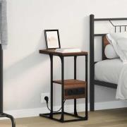 vidaXL Nattduksbord brun ek 41.5 x 26 x 60.5 cm Konstruerat trä