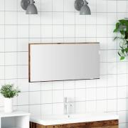 vidaXL Badrumsspegel Gammalt trä 80 x 8.5 x 37 cm Konstruerat trä