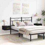 vidaXL Nattduksbord 2 pcs Svart Ek 35 x 35 x 20 cm Konstruerat trä