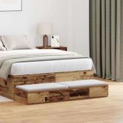 vidaXL Sänglådor Gammalt trä 120 x 36.5 x 16.5 cm Konstruerat trä