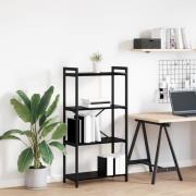 vidaXL Bokhylla Svart ek 60 x 30 x 118 cm Konstruerat trä