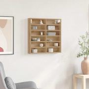 vidaXL Visningsskåp med hylla Väggmonterad artisan ek 60 x 8.5 x 58 cm