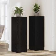 vidaXL Växtställ Svart Ek 33 x 33 x 100 cm Konstruerat trä