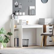 vidaXL Skrivbord med hylla Vit 100 x 40 x 90 cm Konstruerat trä