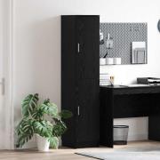 vidaXL Högskåp Svart ek 35 x 39 x 168 cm Konstruerat trä