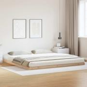 vidaXL Sängram Naturfärg 180 x 220 cm Massiv furu