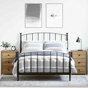 vidaXL Nattduksbord med låda 2 pcs artisan ek