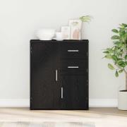vidaXL Sideboard med låda Svart ek 60 x 31 x 70 cm Konstruerat trä