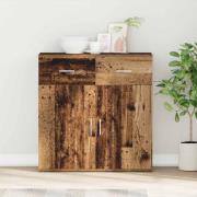 vidaXL Sideboard med låda Gammalt trä 79 x 38 x 80 cm Konstruerat trä