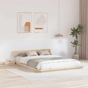 vidaXL Sängram Brun 140 x 200 cm trä