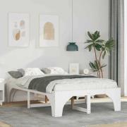 vidaXL Sängram Vit 120 x 200 cm Massiv furu