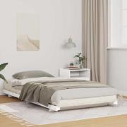 vidaXL Sängram Vit 100 x 200 cm Massiv furu