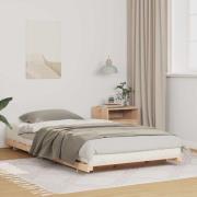 vidaXL Sängram Brun 90 x 200 cm Massiv furu