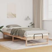 vidaXL Sängram Brun 90 x 220 cm Massiv furu