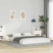 vidaXL Sängram Vit 140 x 220 cm Massiv furu