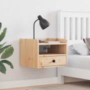 vidaXL Sängbord med låda 2 pcs Brun 38 x 36 x 29.5 cm Massiv furu