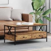 vidaXL Kaffeebord Gammalt trä 100 x 51 x 45 cm Konstruerat trä