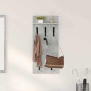 vidaXL Väggmonterad Klädhängare med hylla Betonggrå 90 x 40 x 10 cm