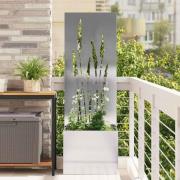 vidaXL Trädgårds integritetsskärm Silver 50 x 140 cm Rostfritt stål