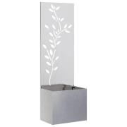 vidaXL Trädgårds integritetsskärm Silver 50 x 140 cm Rostfritt stål