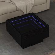 vidaXL Kaffeebord Svart ek 50 x 50 x 30 cm Konstruerat trä