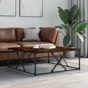 vidaXL Soffbord rökfärgad ek 100x100x40 cm konstruerat trä